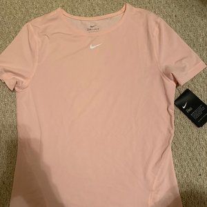 light pink nike pro dri-fit t-shirt